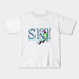 Ski Wisconsin Kids T-Shirt